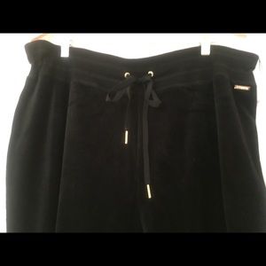 Calvin Klein Black velour pants NWT